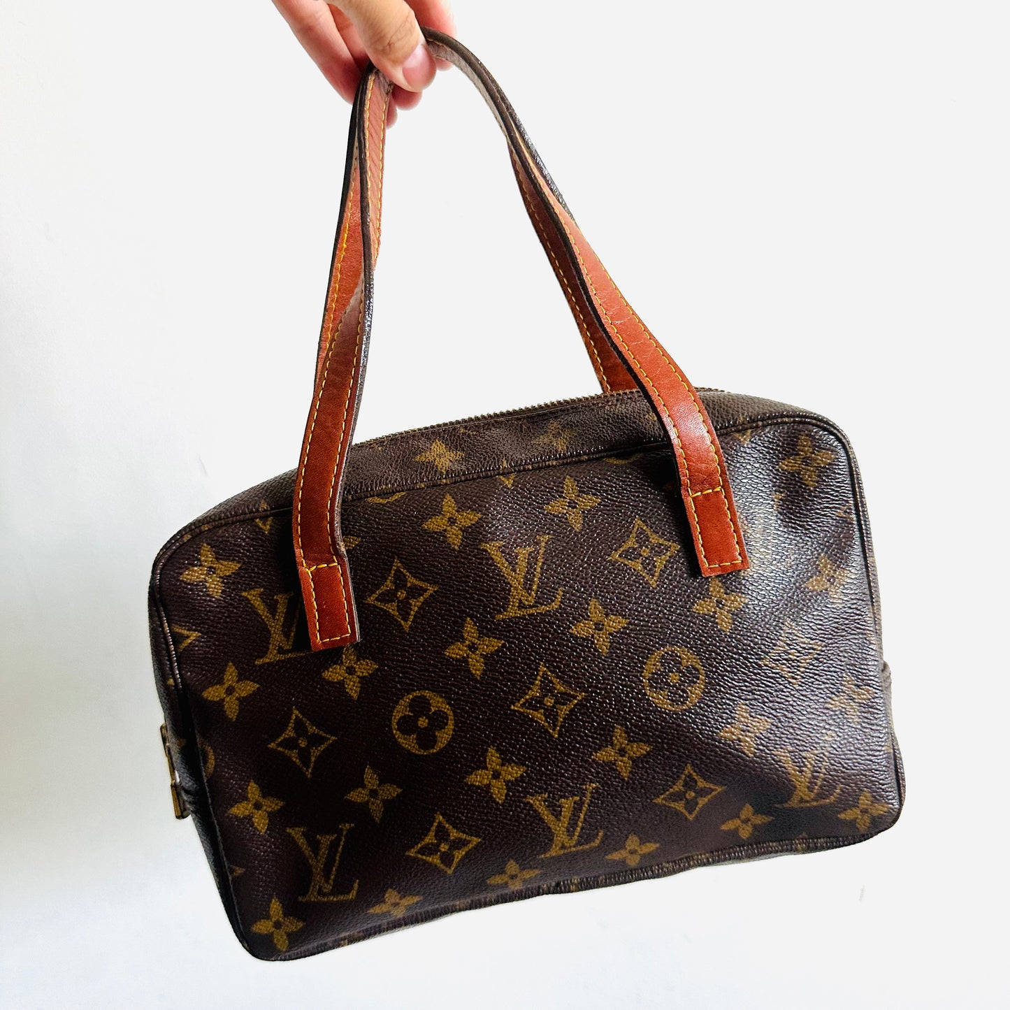 Louis Vuitton LV Cite MM Monogram Logo Shoulder Shopper Tote Bag