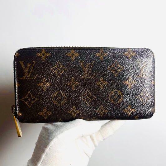 Louis Vuitton LV Monogram Logo GHW Zippy Zip Around Long Wallet