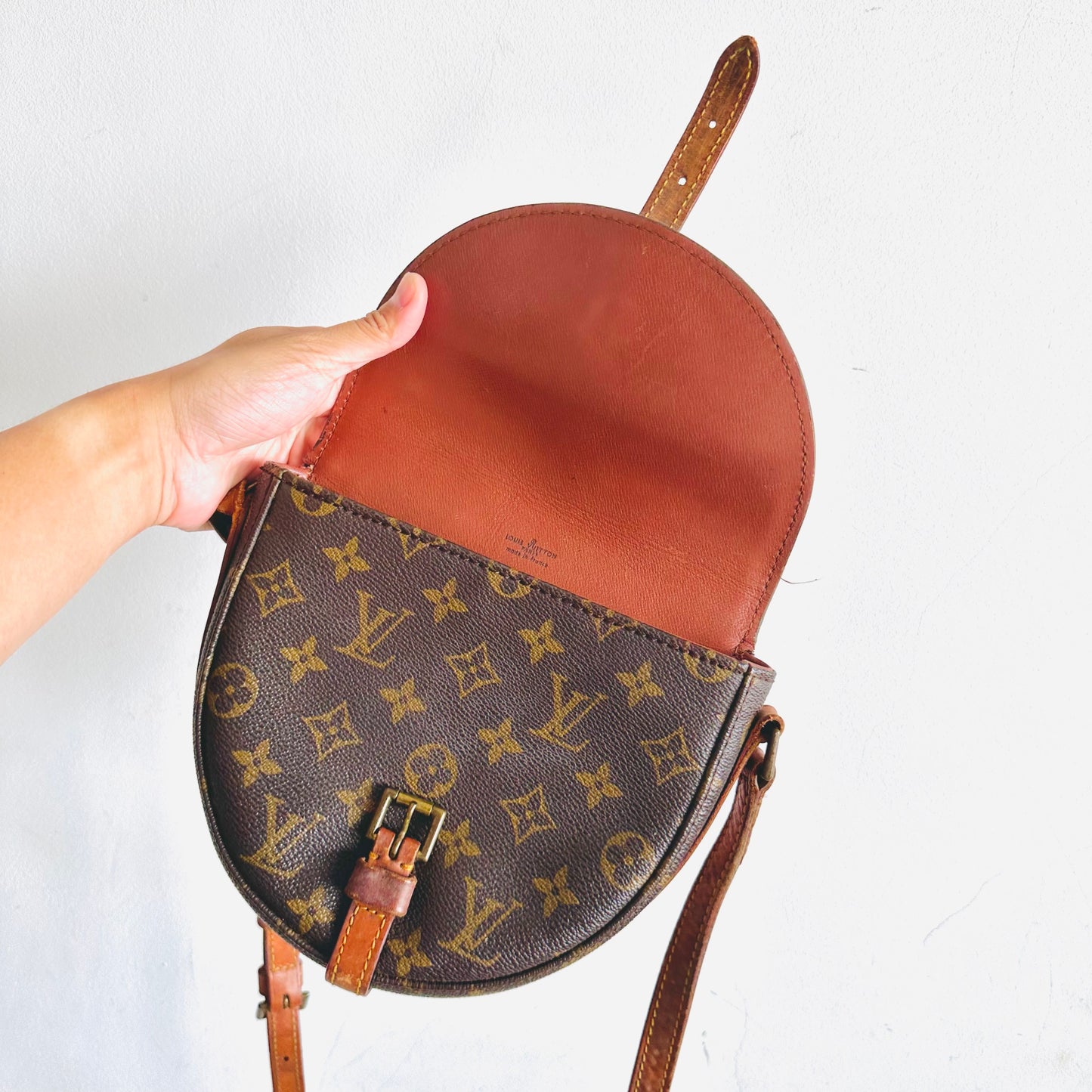 Louis Vuitton LV Monogram Logo Shanti Chantilly PM Shoulder Sling Vintage Flap Bag