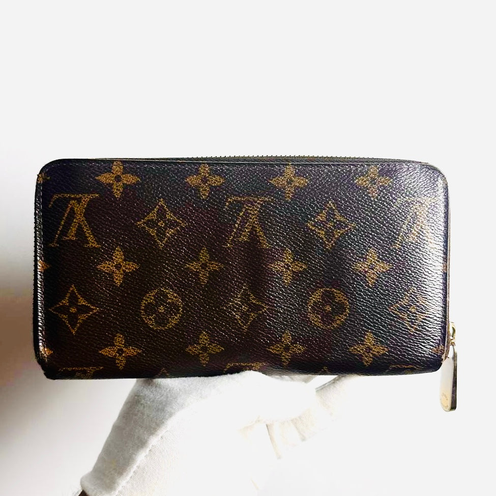 Louis Vuitton LV Monogram Logo GHW Zippy Zip Around Long Wallet