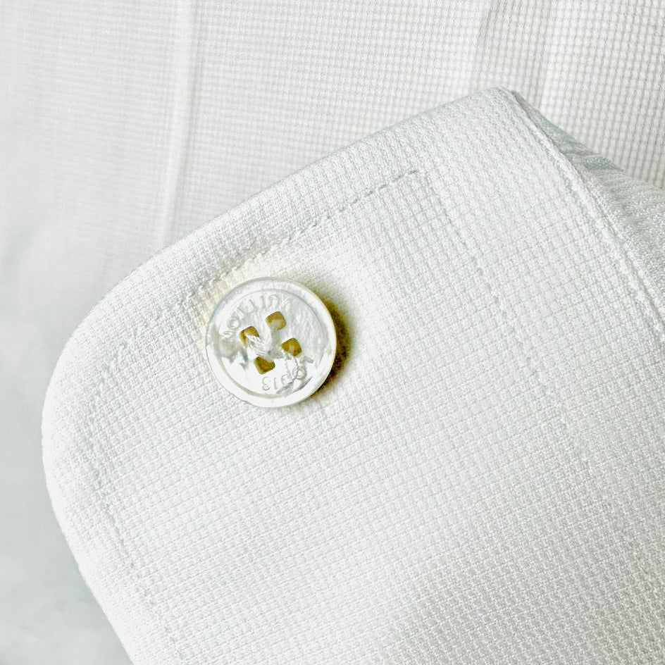 Louis Vuitton LV White Classic Button Up Long Sleeve Collared Shirt