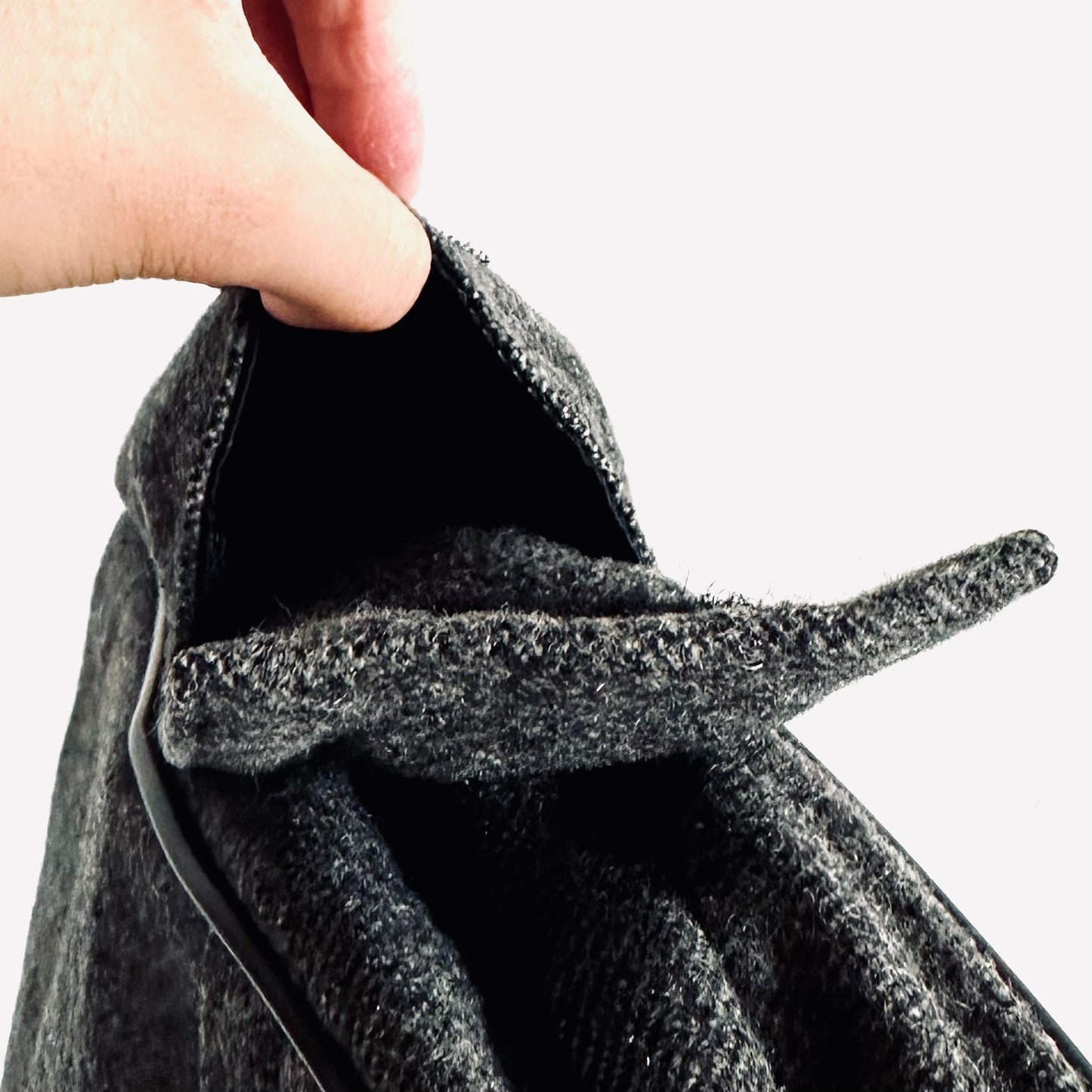 Prada Grey Wool Monogram Logo Backpack Shoulder Sling Bag
