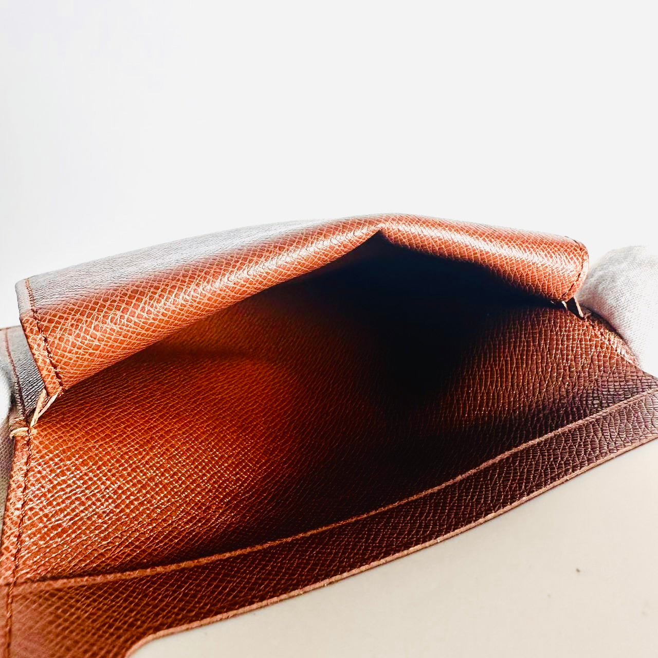 Louis Vuitton LV Porte Slim Monogram Logo GHW Flap Compact Bifold Wallet