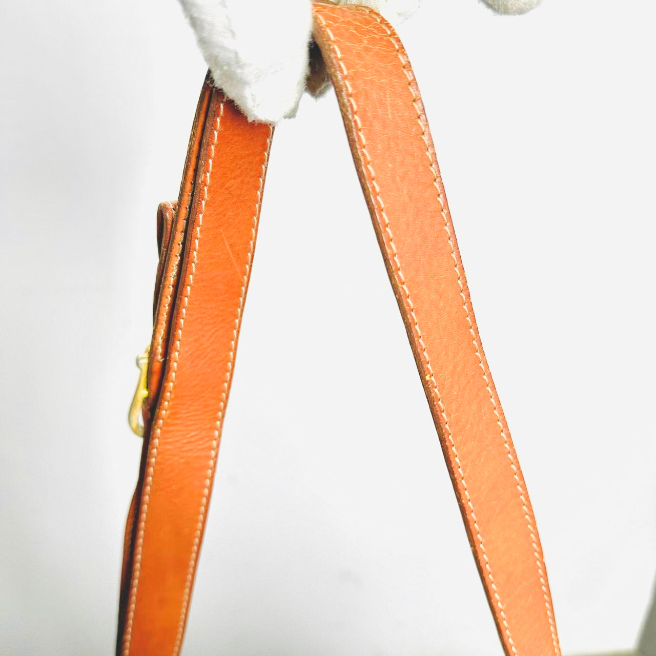 Celine Beige GHW Triomphe Macadam Monogram Logo Vintage Bucket Drawstring Shoulder Sling Bag With Pouch