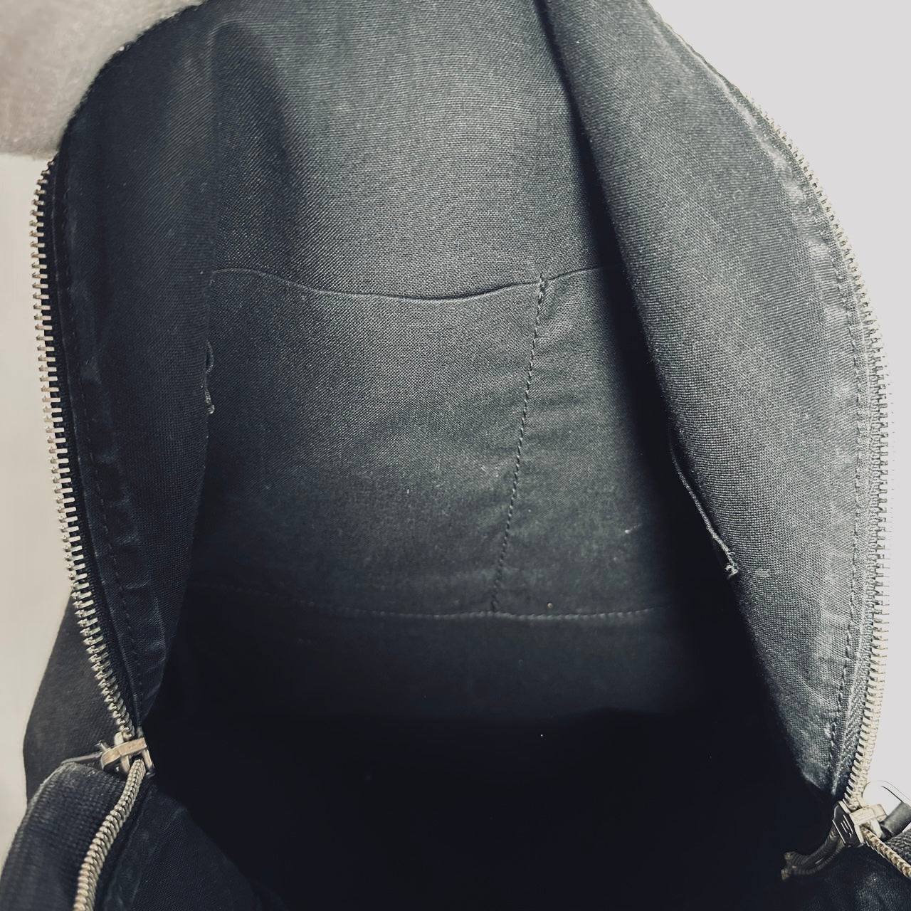 Balenciaga Black Monogram Logo Canvas Explorer Backpack Bag