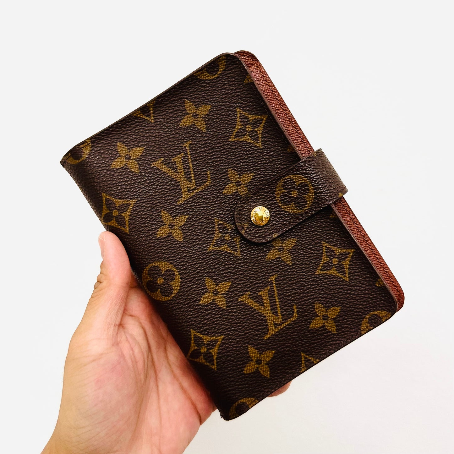 Louis Vuitton LV Porte Monnaie Papier French Monogram Logo GHW Flap Bifold Zippy Wallet