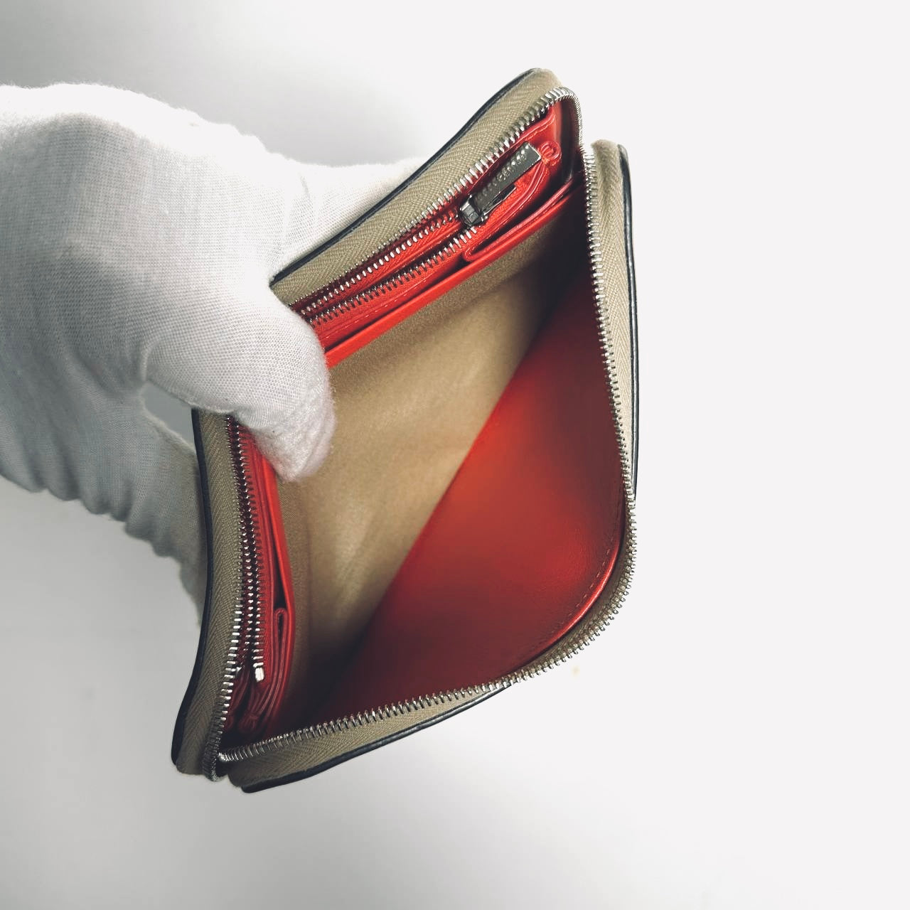 Celine Taupe Logo Drummed Calfskin Leather Large Zippy Zip Around Long Wallet