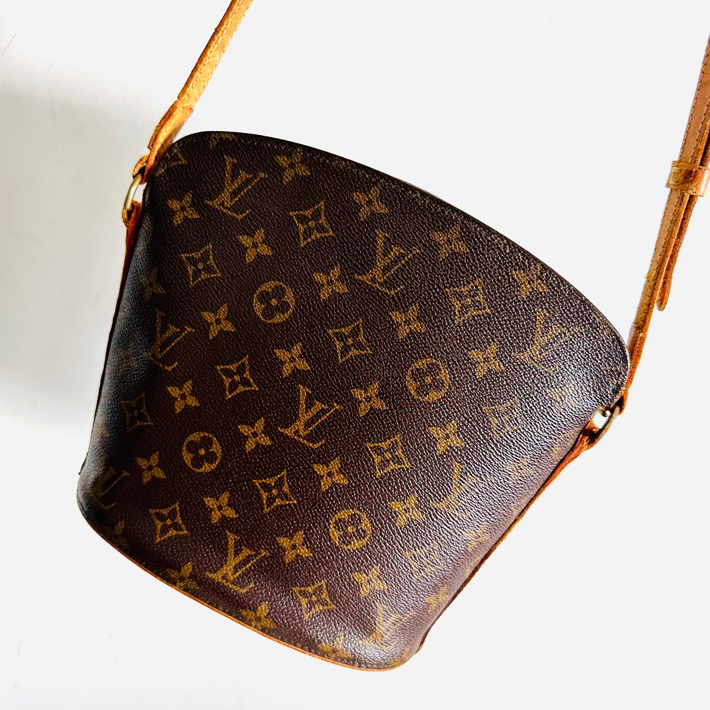 Louis Vuitton LV Drouot Monogram Logo GHW Vintage Shoulder Sling Bag