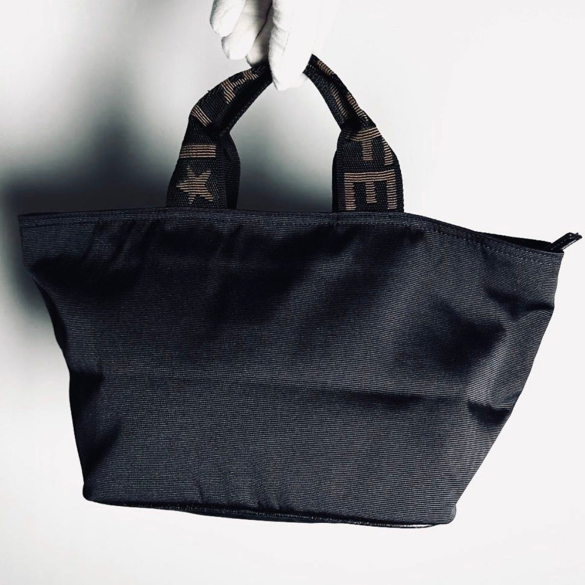 Fendi Black Zucca FF Roma Monogram Logo Bucket Shopper Tote Bag