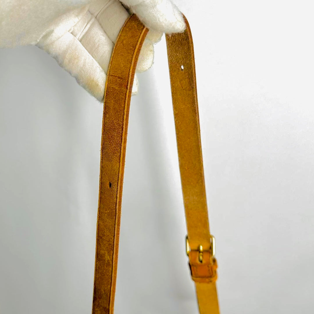 Louis Vuitton LV Cartouchiere Monogram Logo GHW Vintage Flap Shoulder Sling Bag