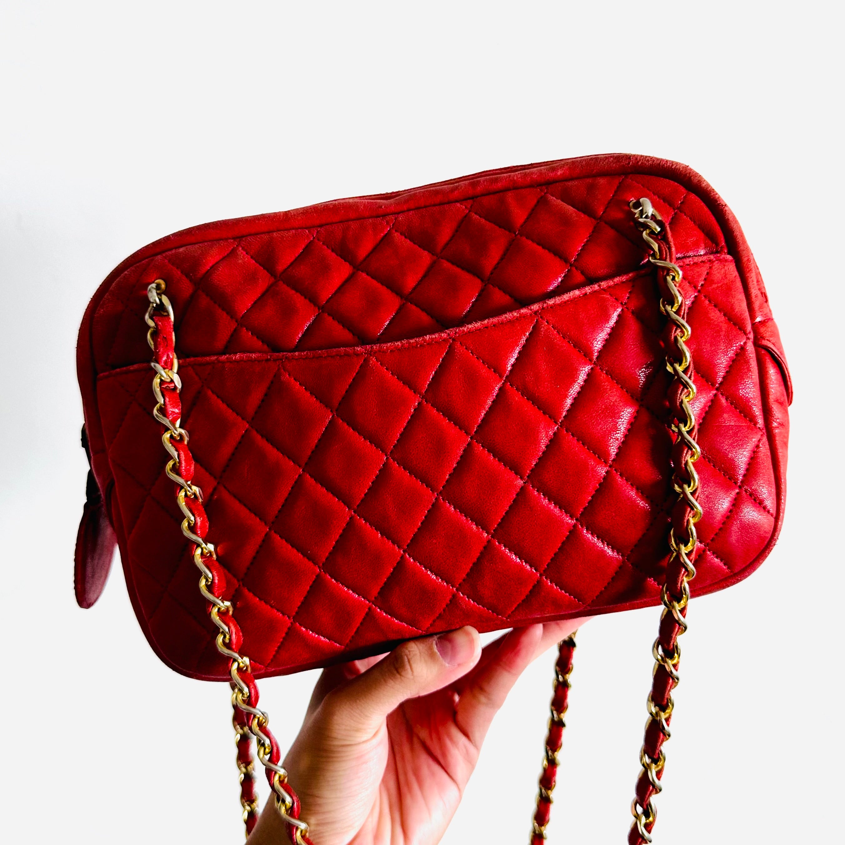 Chanel red 2025 sling bag