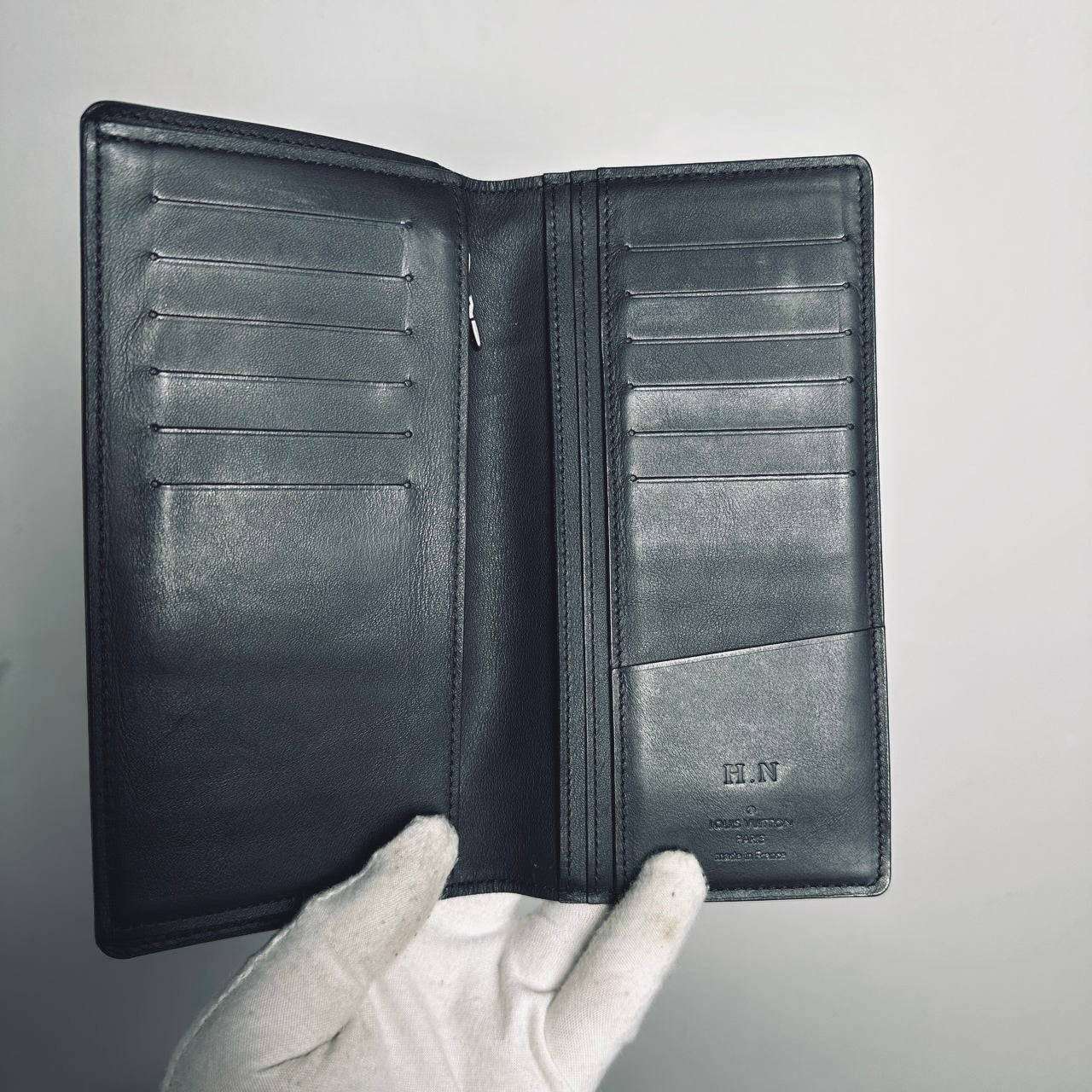 Louis Vuitton LV Brazza Damier Infini Leather Monogram Logo Long Bifold Flap Wallet