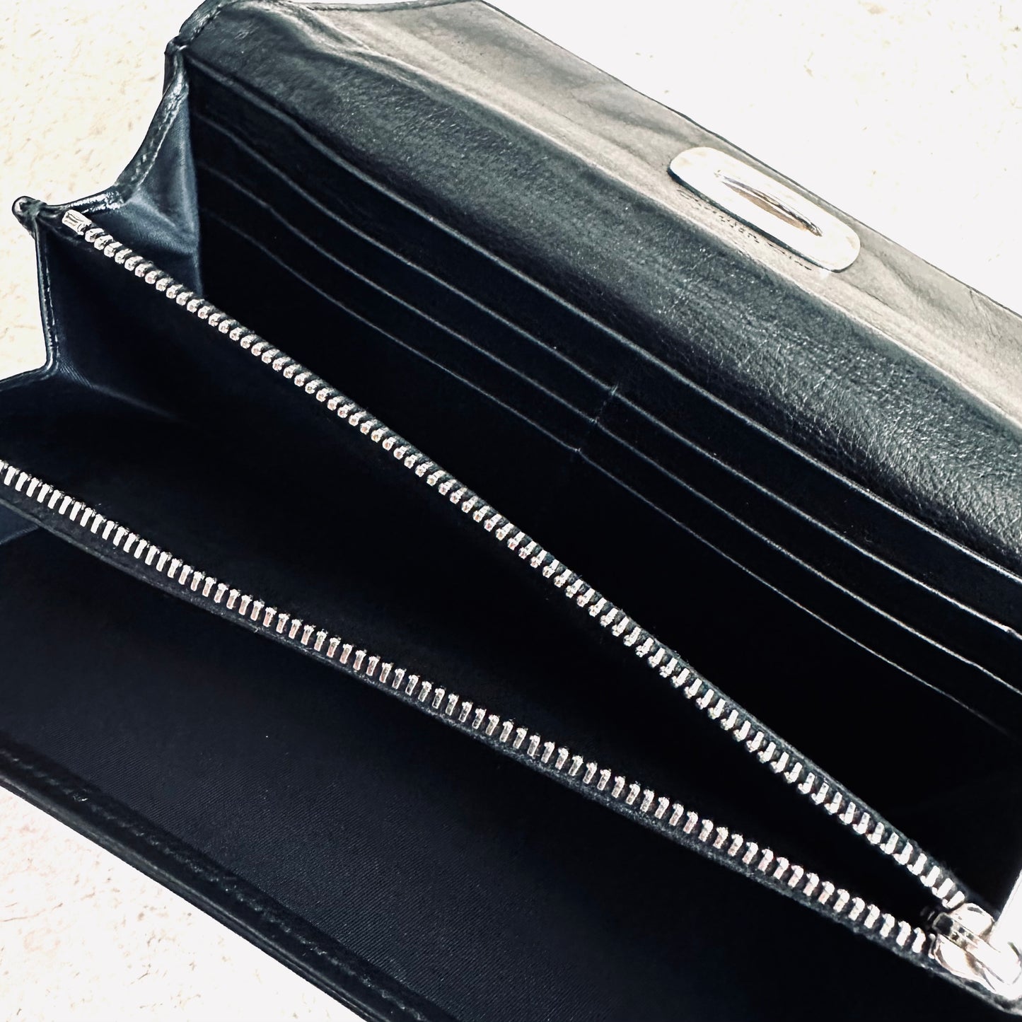 Christian Dior CD Lady Dior Charming Black Cannage Quilted Monogram Logo Nylon Flap Long Wallet
