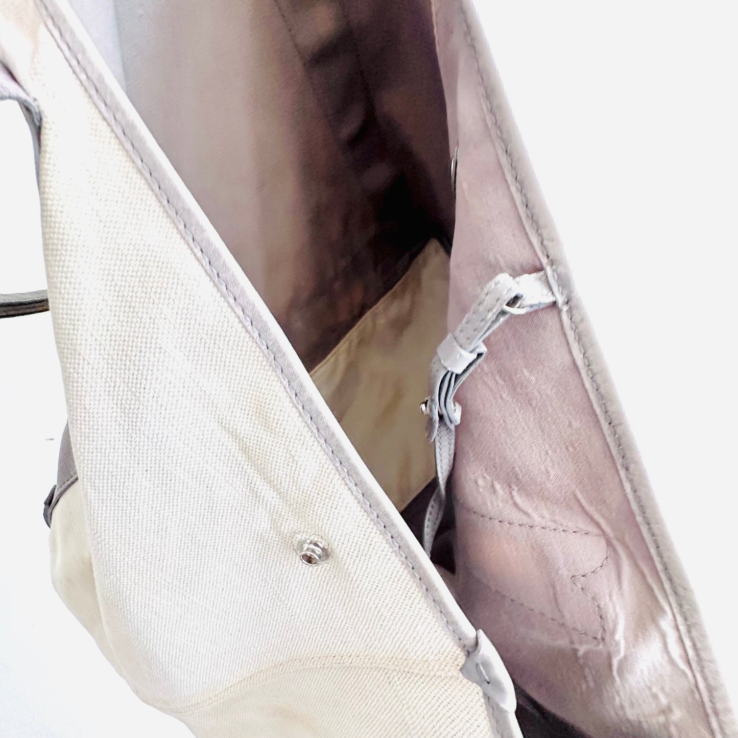 Balenciaga Cabas Grey / White Logo Medium M Shoulder Tote Bag with Pouch