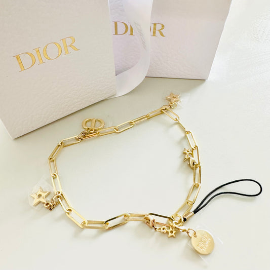 Christian Dior CD Signature Gold Charms Wrislet Chain