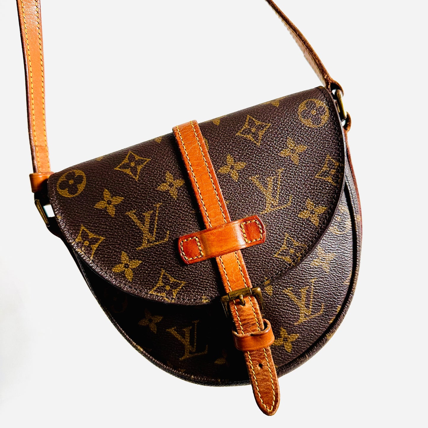 Louis Vuitton LV Monogram Logo Shanti Chantilly PM Shoulder Sling Vintage Flap Bag