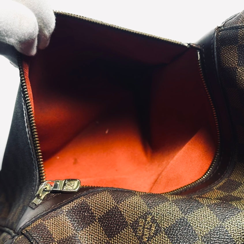 Louis Vuitton LV Bastille Damier Ebene DE Monogram Logo GHW Full Flap Shoulder Sling Bag