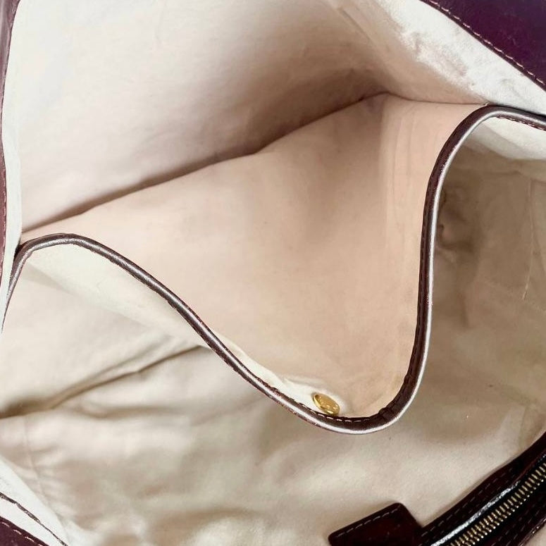 Louis Vuitton LV Mini Lin Lucille Brown / Beige GHW Monogram Logo Shopper Shoulder Tote Bag