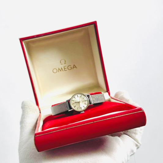 Omega Ladymatic White Round Dial Stainless Steel Automatic 19MM Vintage Watch