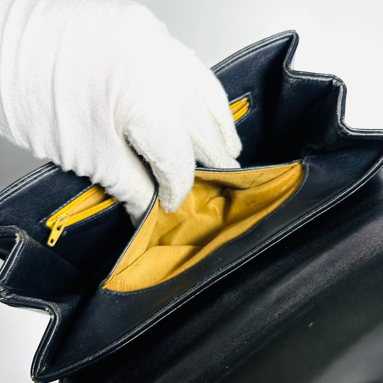 Christian Dior CD Black GHW Monogram Logo Leather Vintage Flap Shoulder Sling Bag