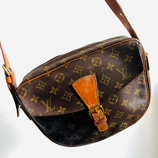 Louis Vuitton LV Jeune Fille Monogram Logo GHW Flap Shoulder Sling Vintage Bag