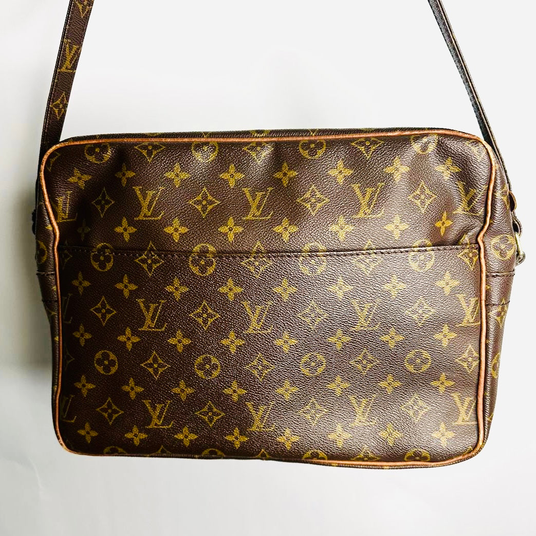 Louis Vuitton LV Reporter Nile Monogram Logo GHW Camera Messenger Shoulder Sling Bag