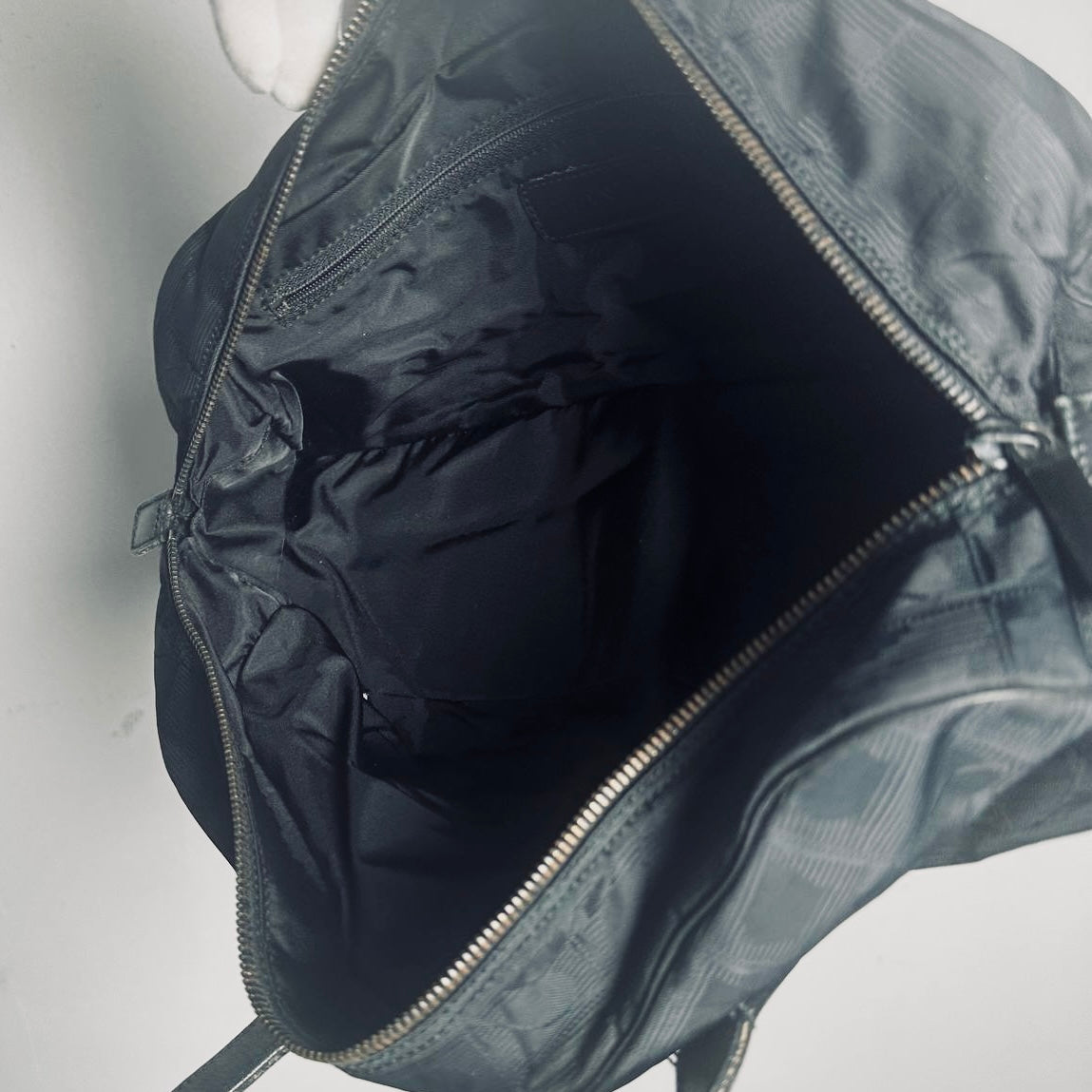 Chanel Black Travel Line East West Quilted Jacquard CC Monogram Logo Shoulder Shopper Boston Tote Bag 7s