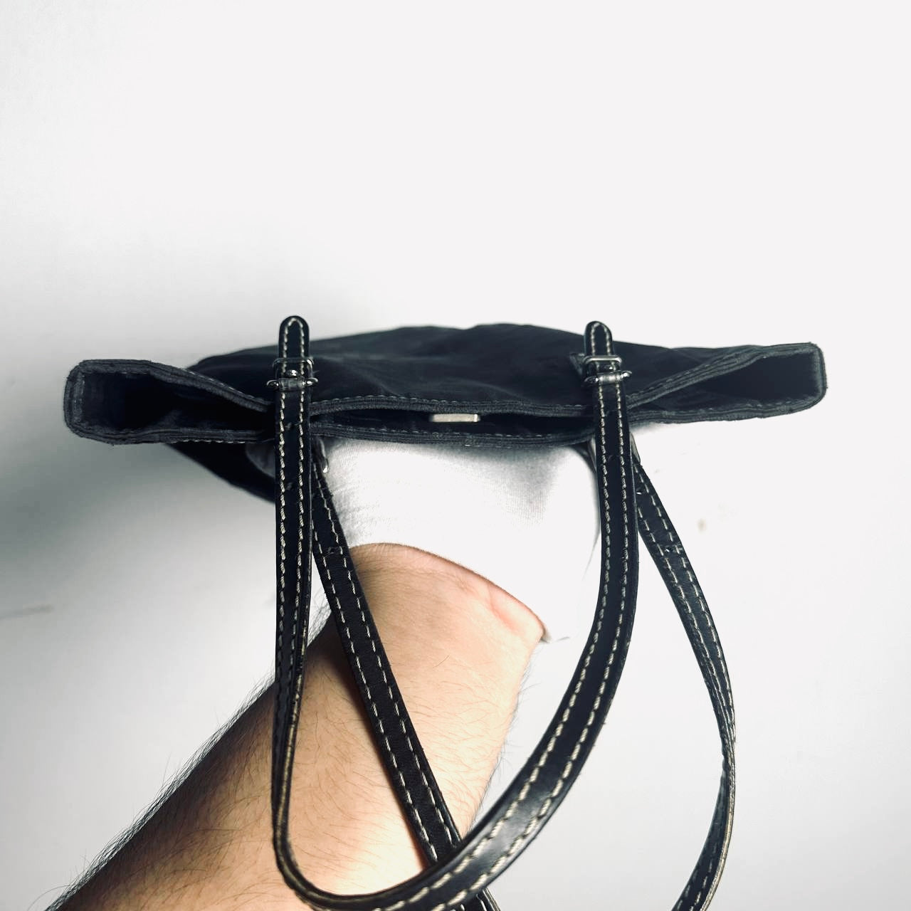 Fendi Black Zucca FF Monogram Logo Shopper Shoulder Tote Bag