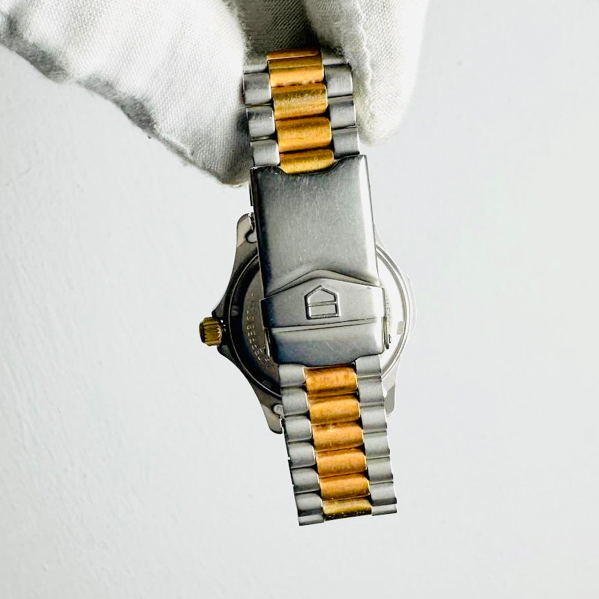 Tag Heuer Professional 974.013 Gold Dial Stainless Steel Strap Quartz 34MM Watch