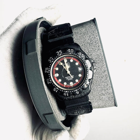 Tag Heuer F1 Formula 1 Black / Red Stainless Steel Rubber Strap Quartz 34MM Watch