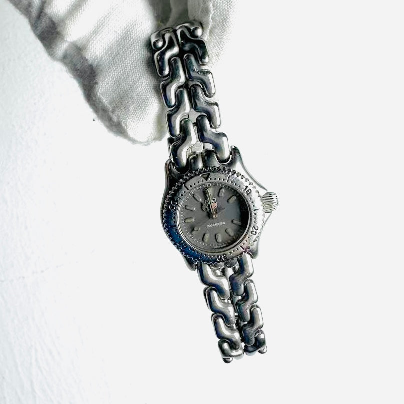 Tag Heuer Grey Dial Stainless Steel Strap Quartz 24MM Watch