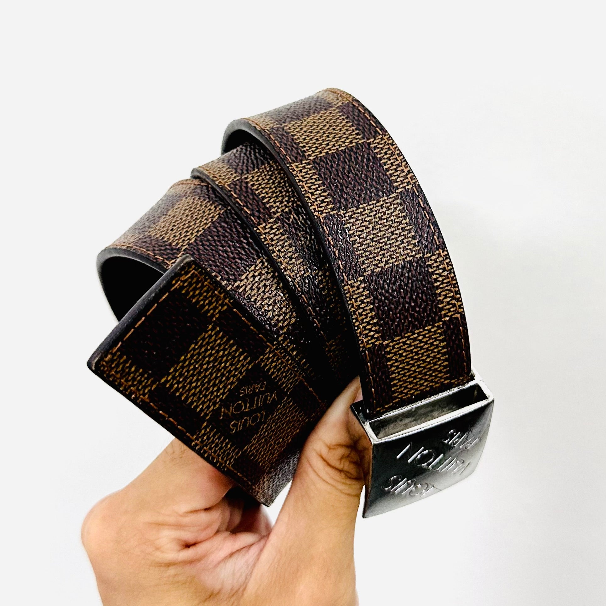 Louis vuitton belt damier ebene hotsell