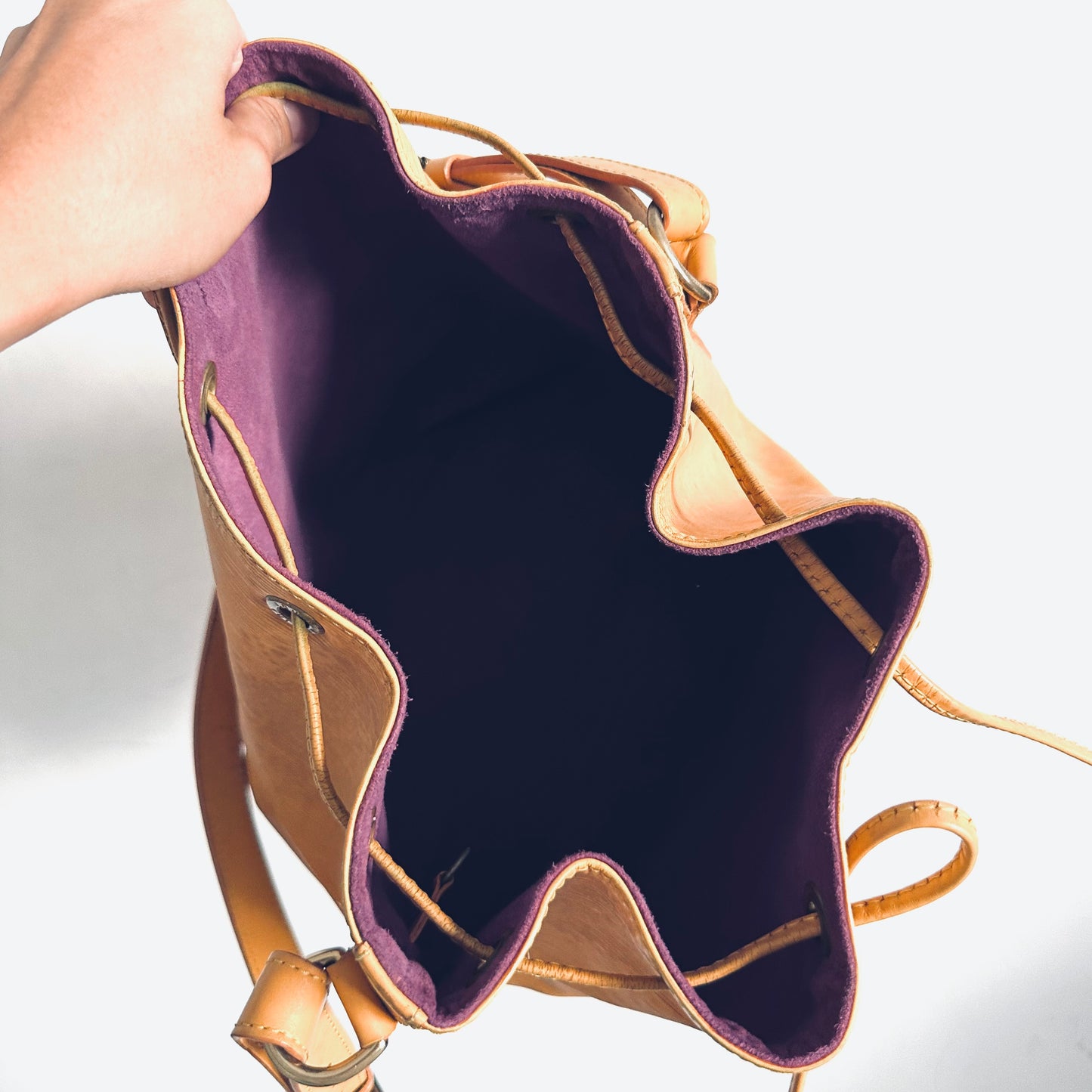 Louis Vuitton LV Mustard Yellow GHW Epi Leather Monogram Logo Petit Noe Bucket Drawstring Shoulder Sling Bag