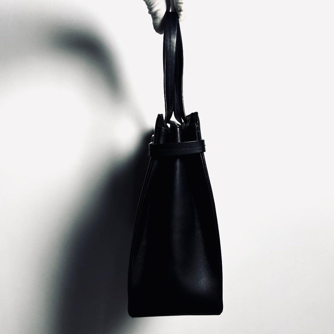 Salvatore Ferragamo Black GHW Gancini Smooth Leather 2-Way Shoulder Sling Tote Bag