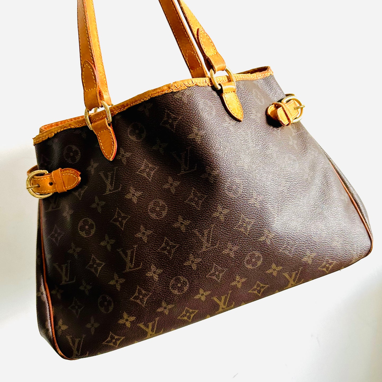 Louis Vuitton LV Batignolles Monogram Logo GHW Shoulder Shopper Tote Bag