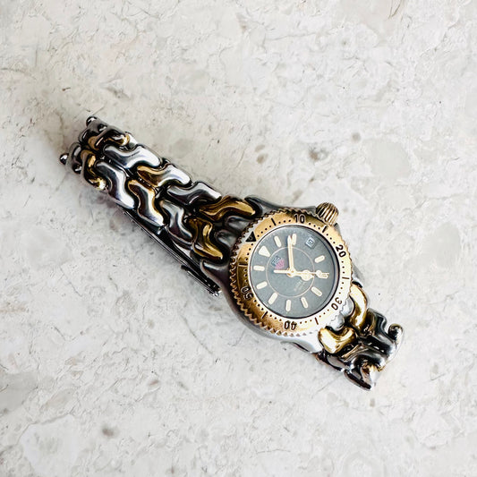 Tag Heuer Professional Black Dial Two Tone Gold & Stainless Steel Quartz 23MM Watch