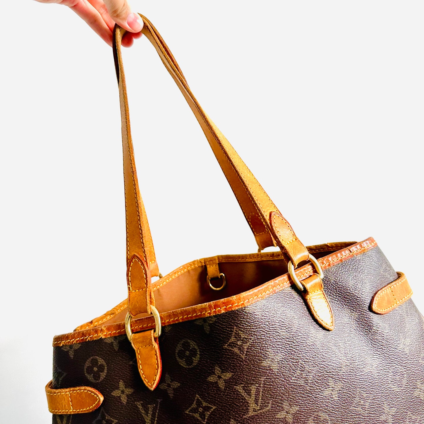 Louis Vuitton LV Batignolles Monogram Logo GHW Shoulder Shopper Tote Bag