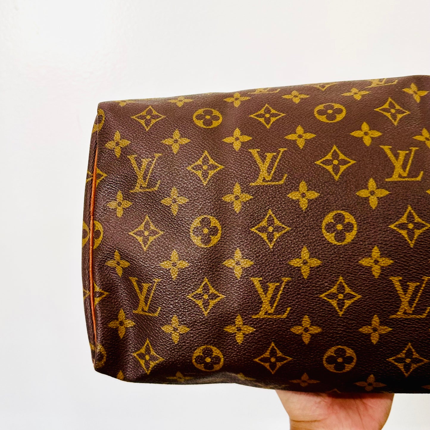 Louis Vuitton LV Boston Speedy 30 Monogram Logo GHW Top Handle Bag