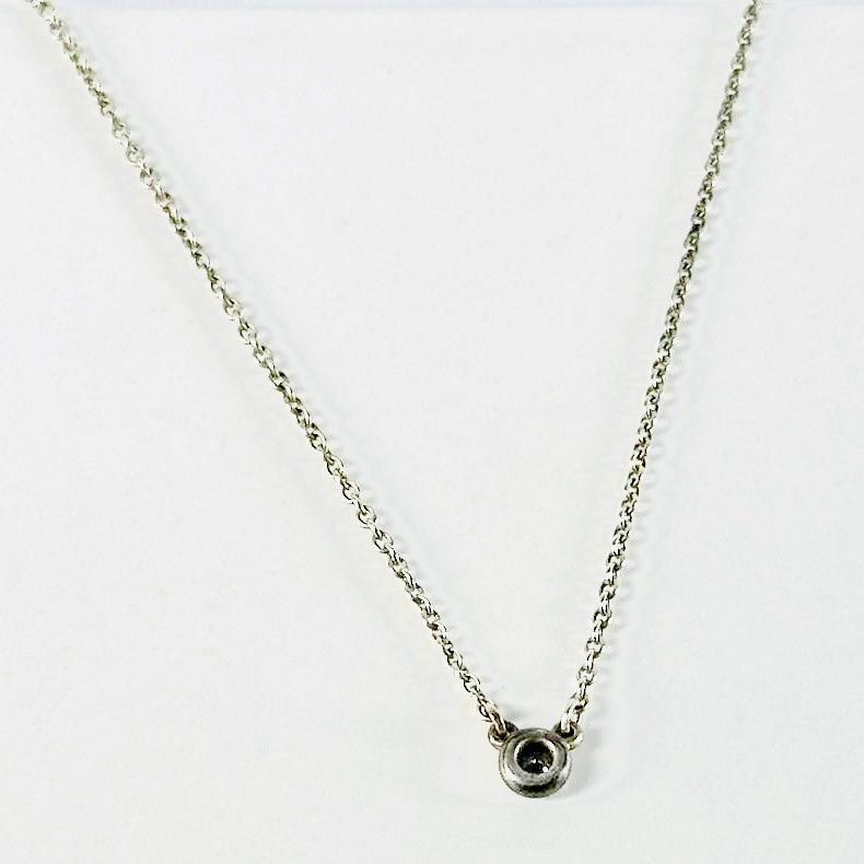 Tiffany & Co T&C Elsa Perreti By The Yard Diamond Pendant Classic 925 Sterling Silver Chain Necklace