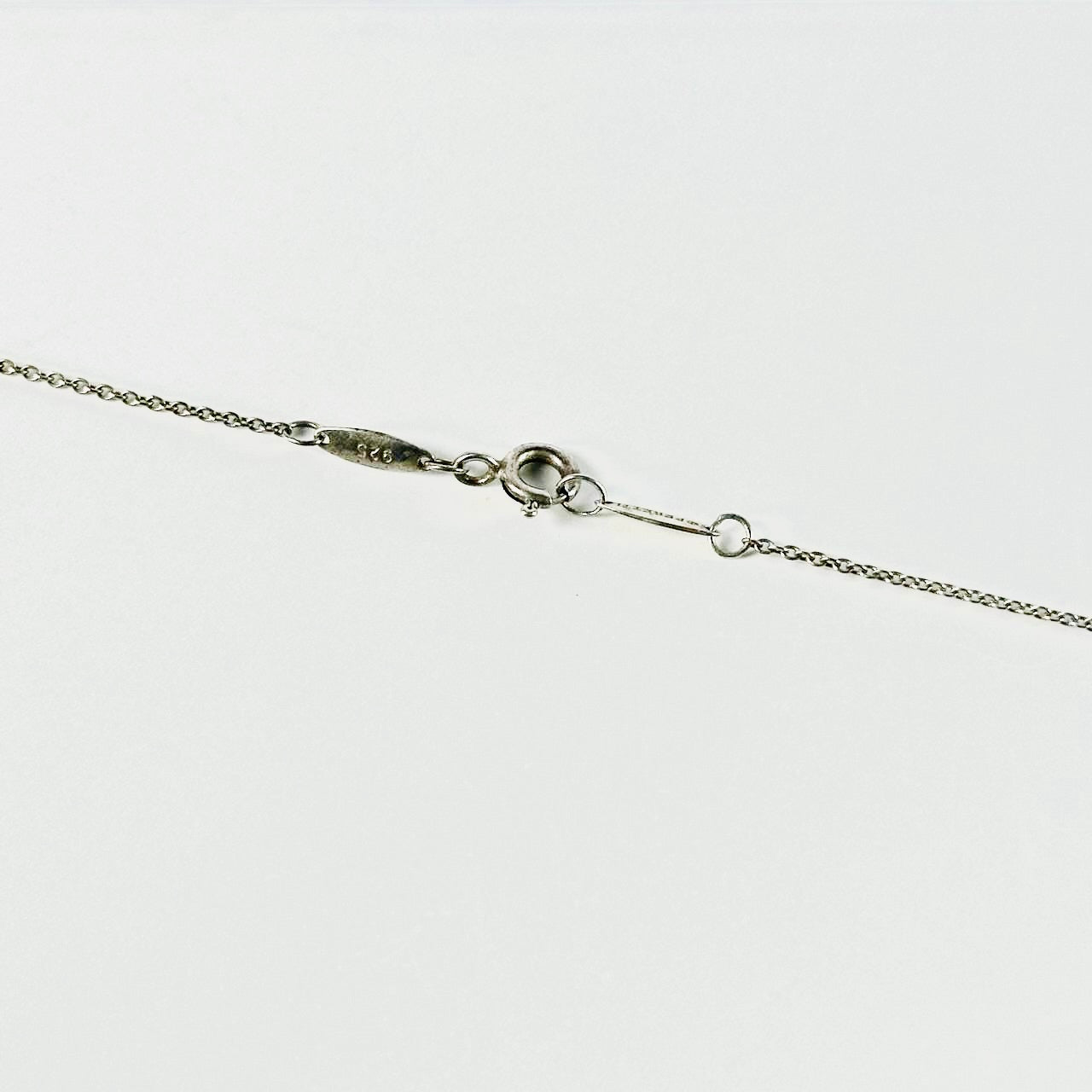 Tiffany & Co T&C Elsa Perreti By The Yard Diamond Pendant Classic 925 Sterling Silver Chain Necklace