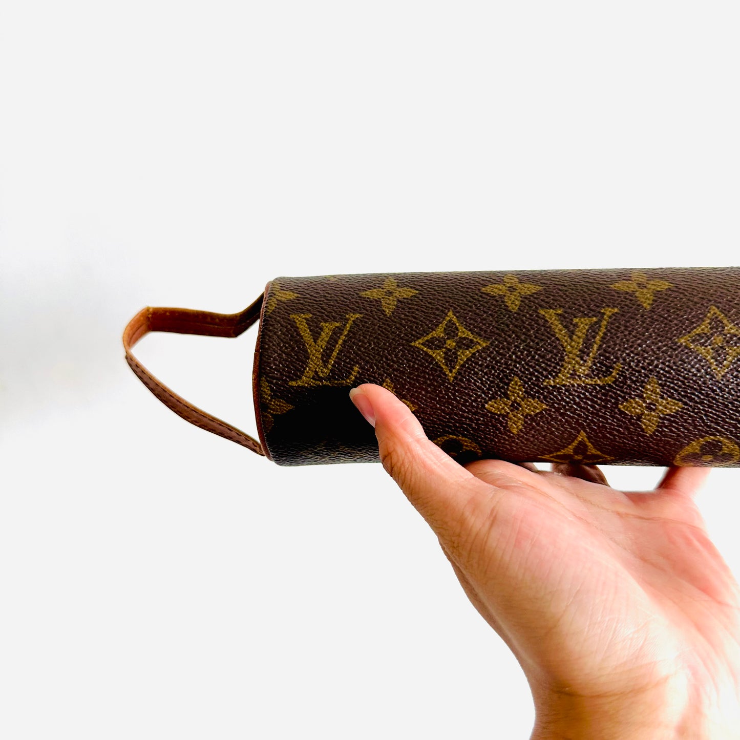 Louis Vuitton LV Monogram Logo GHW Papillon Roller Pochette Wrislet Pouch Clutch