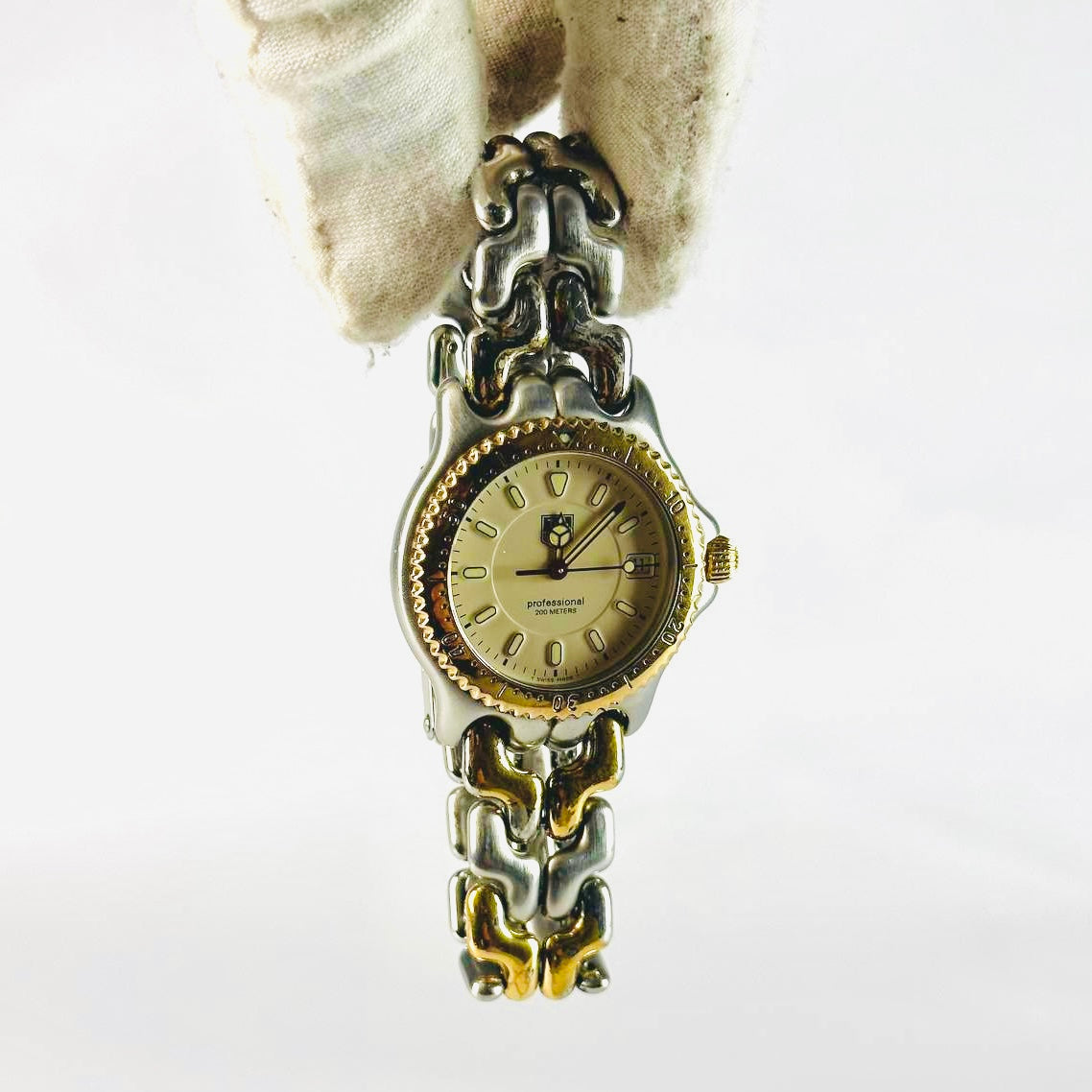 Tag Heuer Professional WG1221-K0 White Dial Stainless Steel Two Tone Gold Quartz 33MM Watch