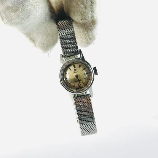 Omega Ladymatic White Round Dial Stainless Steel Automatic 17MM Vintage Watch