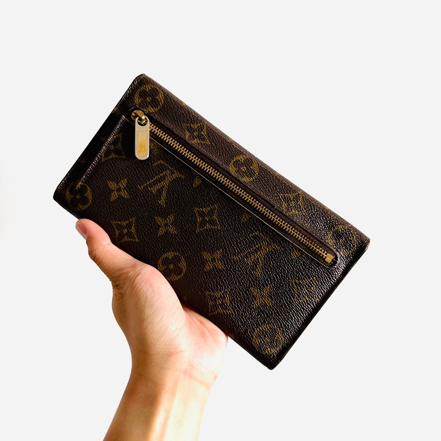 Louis Vuitton LV Eugenie Monogram Logo GHW Flap Long Wallet