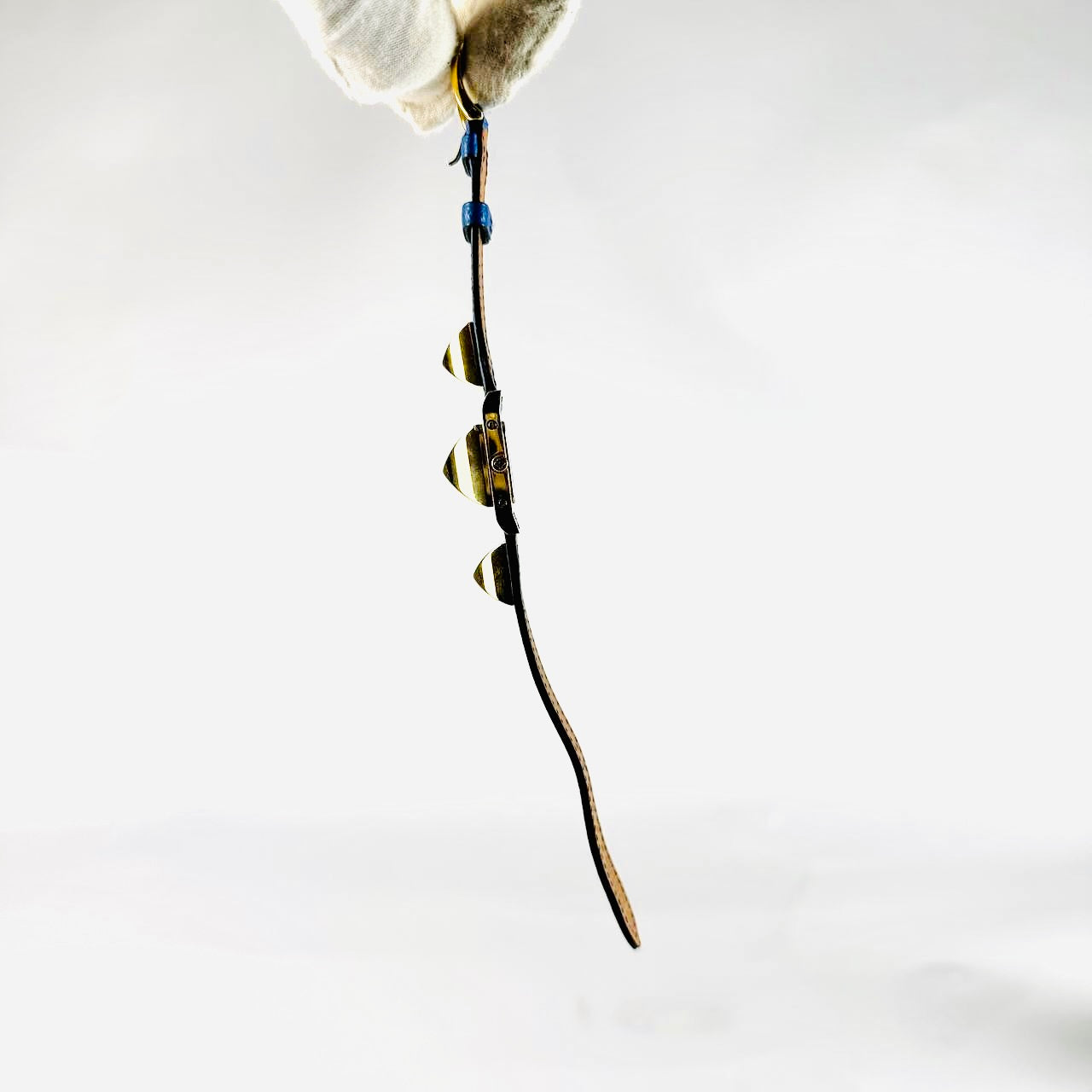 Hermes Medor Studded Blue & Gold GHW Stainless Steel Leather Strap 24MM Quartz Watch