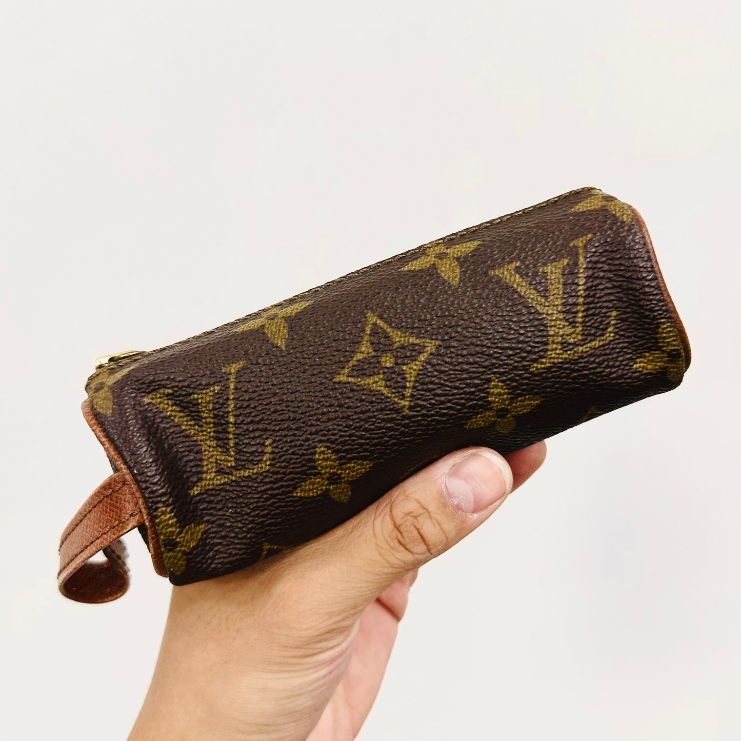 Louis Vuitton LV Monogram Logo GHW Mini Papillon Roller Pochette Wrislet Pouch Clutch