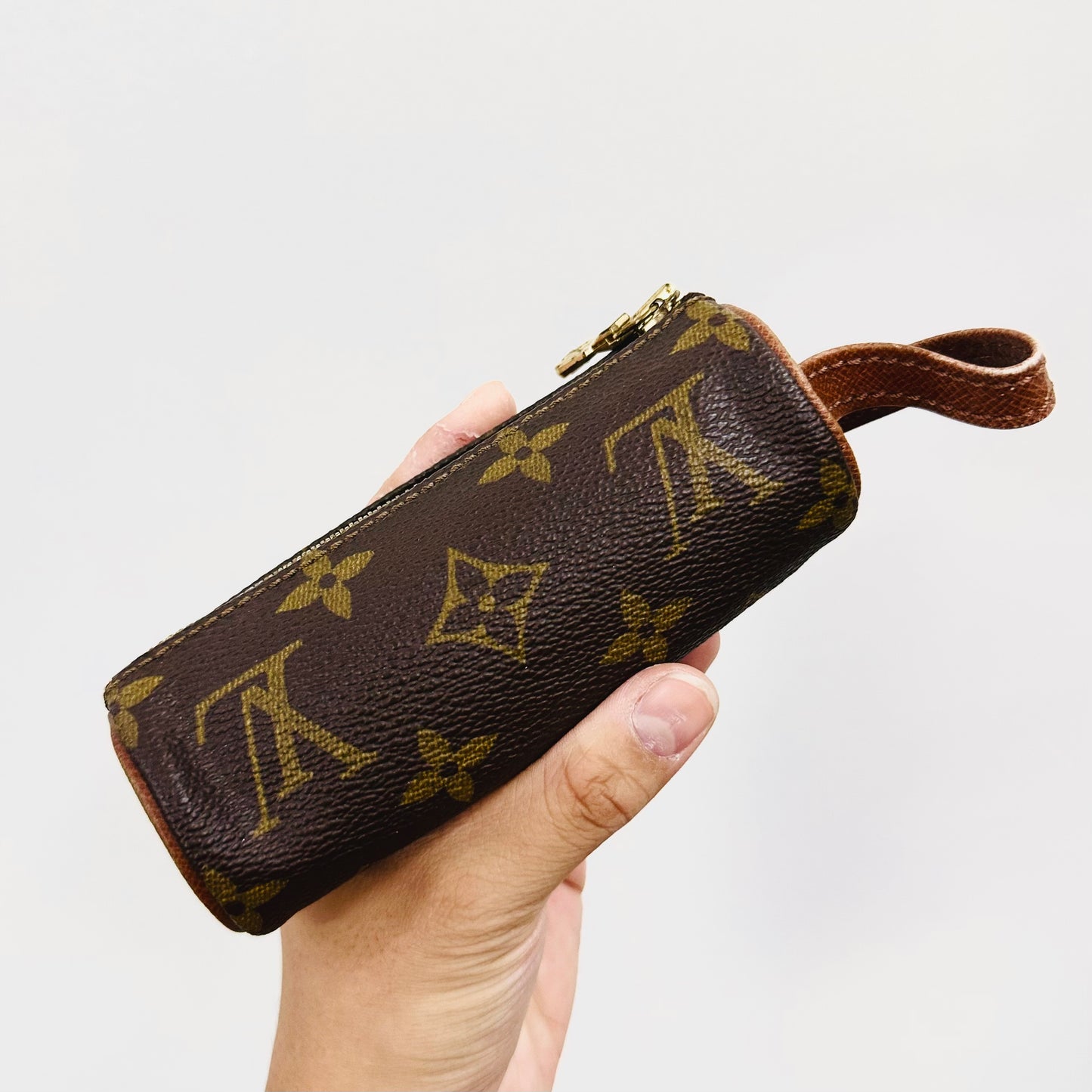 Louis Vuitton LV Monogram Logo GHW Mini Papillon Roller Pochette Wrislet Pouch Clutch