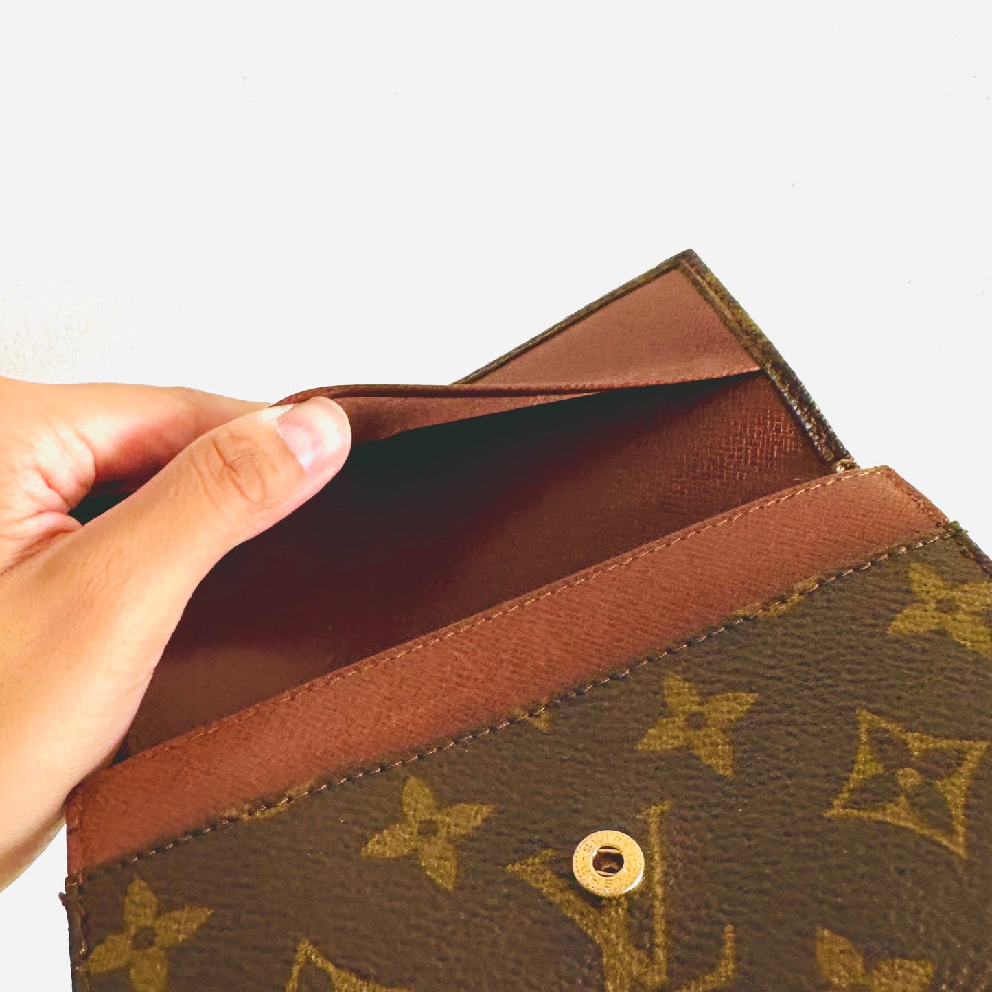 Louis Vuitton LV Monogram Logo GHW Flap Compact Wallet