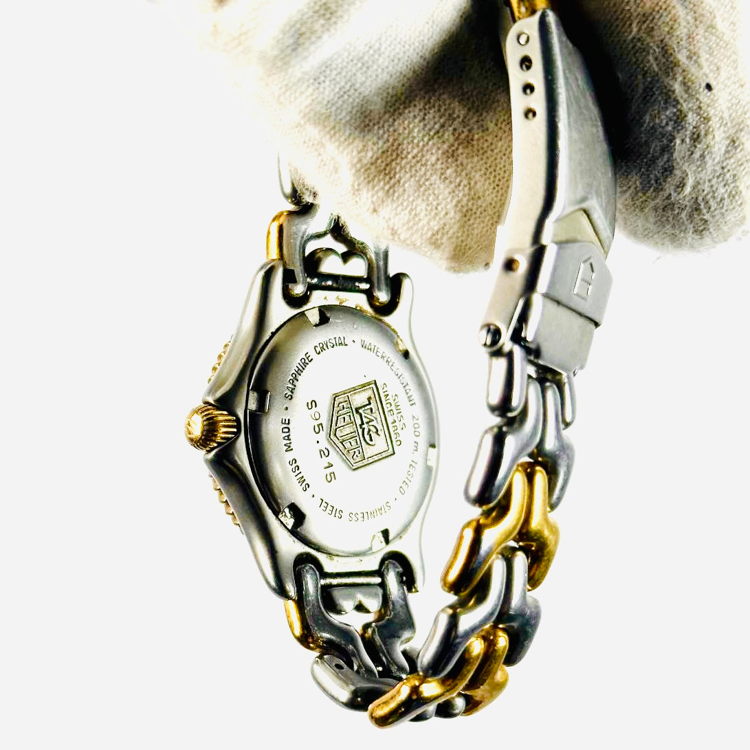 Tag Heuer Professional Black Dial Two Tone Stainless Steel Quartz 28MM Watch