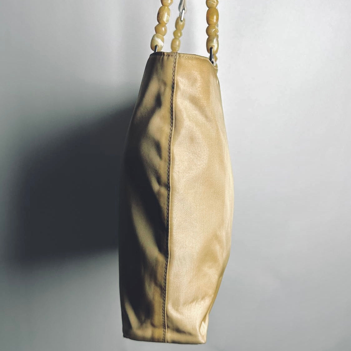 Christian Dior CD Malice Taupe Beige Monogram Logo Shopper Shoulder Tote Bag